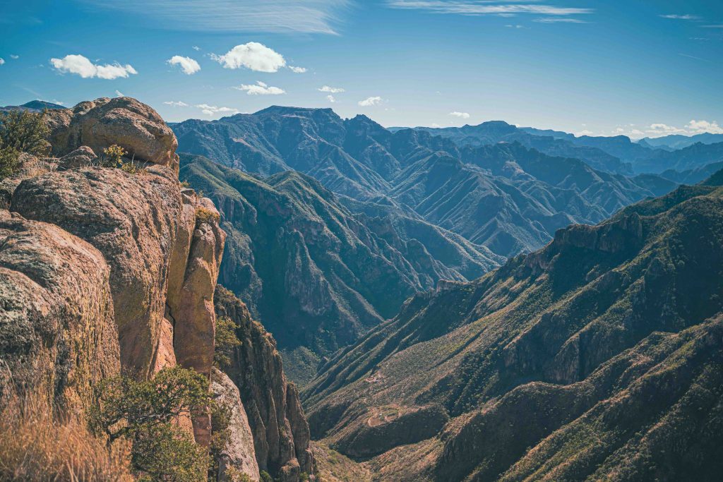 Aerial Shot Of Copper Canyon In Mexico With High And Rocky Mountains
