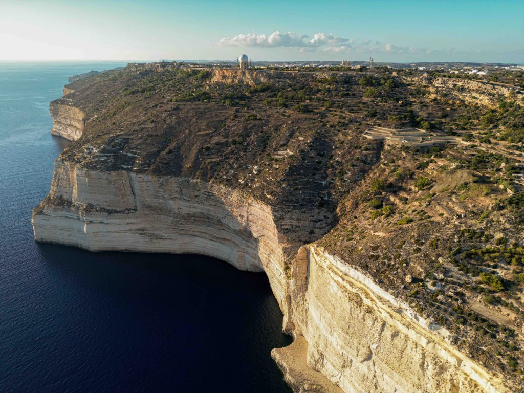 Scenic Shot Of The Sanap Cliffs At The District Of Gozo In Malta, Maltese
